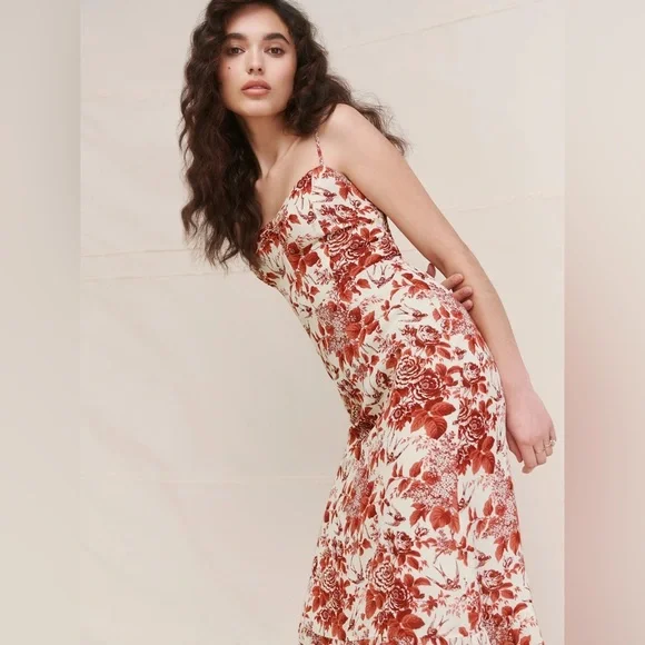 Reformation Emersyn Midi Dress in Toile De Jouy print Size 6 - Picture 2 of 15